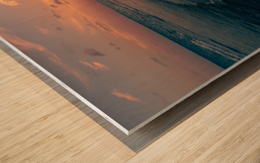 The Perfect Beach Sunset Wood print