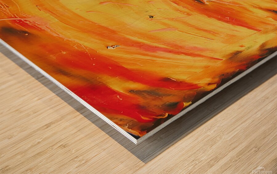 Faded Gold Wood print