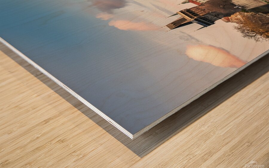 Touristic boat near the Charles bridge in Prague  1722607523.4841 Wood print