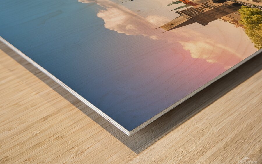 Touristic boat near the Charles bridge in Prague  1722607534.9764 Wood print