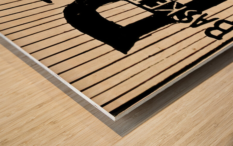 B is For Basketball Wood print