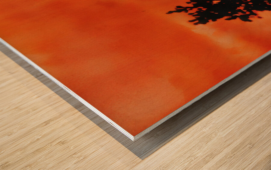 1970s West Lafayette Sunset Wood print