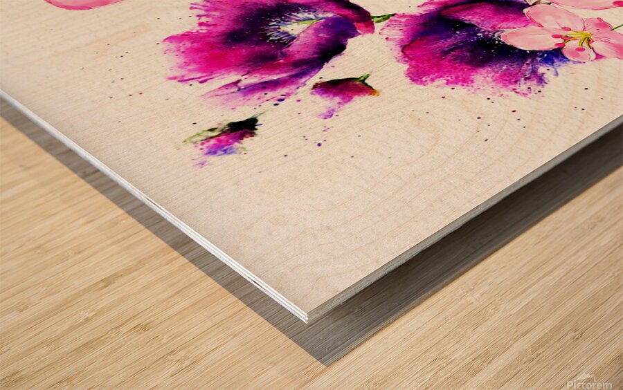 Blooming Vibrance Wood print