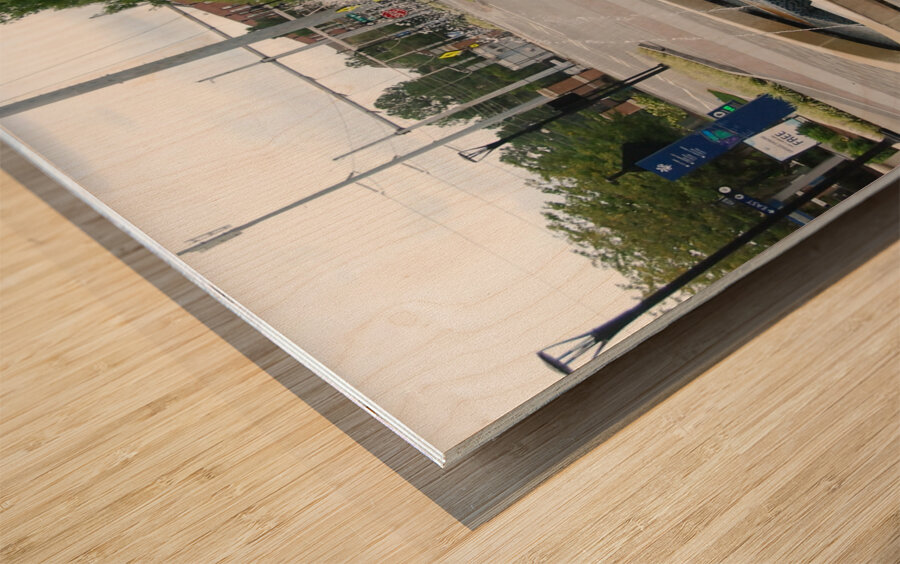 Sandy Springs Performing  Arts Fountain Area Wood print