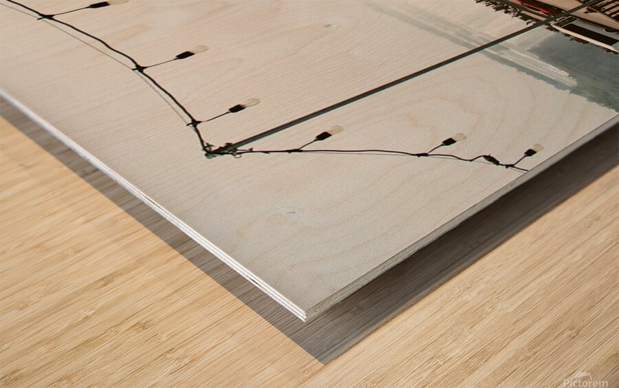 The Falls and Illumination Tower Base Wood print