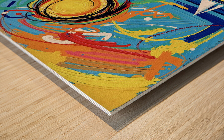 Sailboat Sunshine Dreams  2024 09 04 19 18 22 Wood print