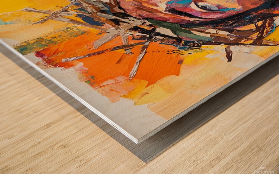 Jesus Bleeding and Wearing Crown of Thorns Wood print