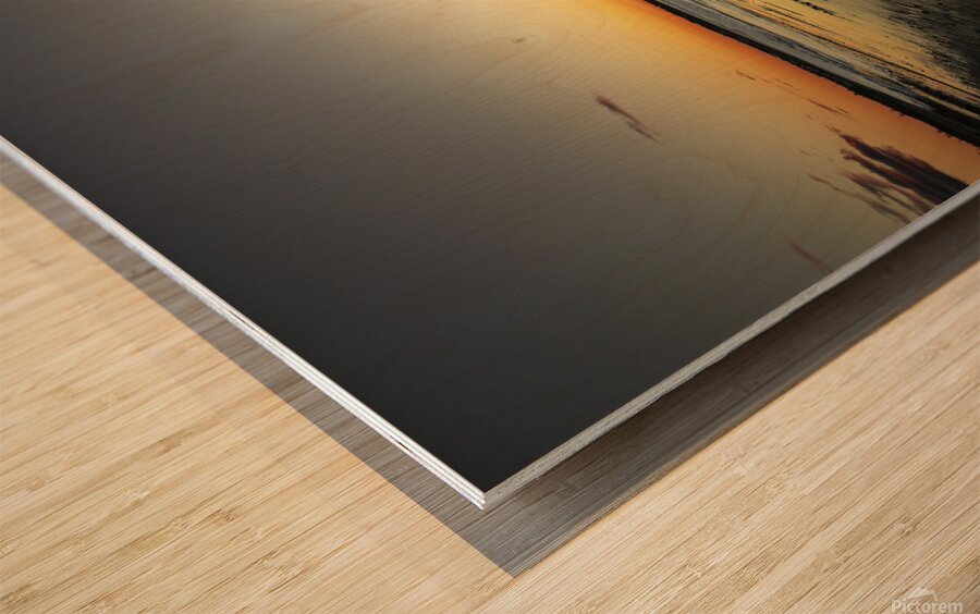 Canadian Coastal Sunset Wood print
