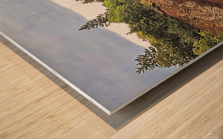 Fundy Bay caves Wood print