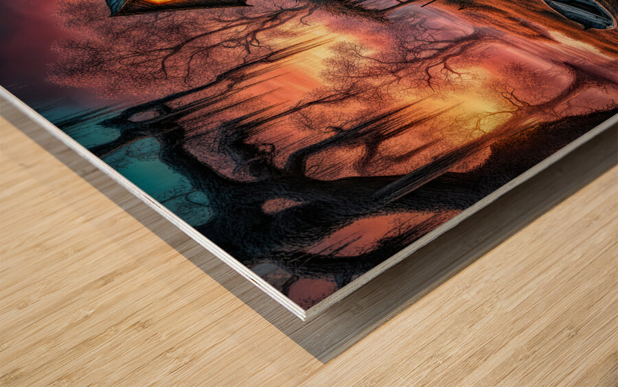 DEEP DARK SWAMP  Wood print