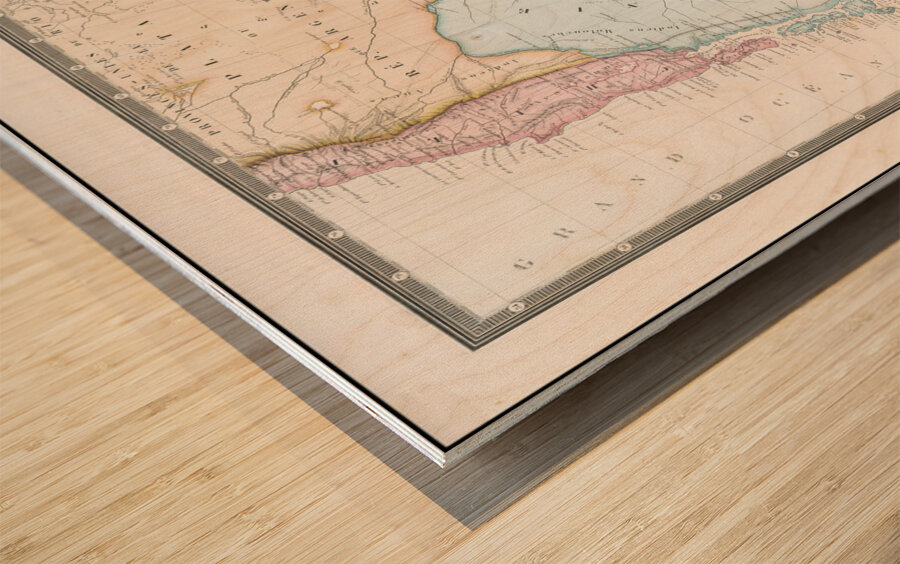 1860 Map of Patagonia Showing Natural Features Settlements and Coastal Geography of Southern Argentina and Chile in the Mid-19th Century Wood print