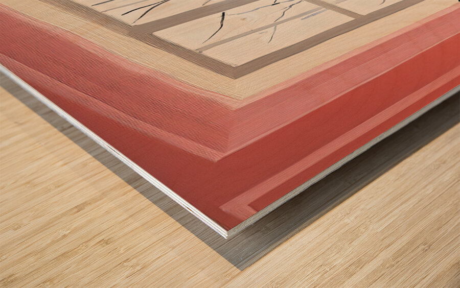 The Pink Living Room Wood print