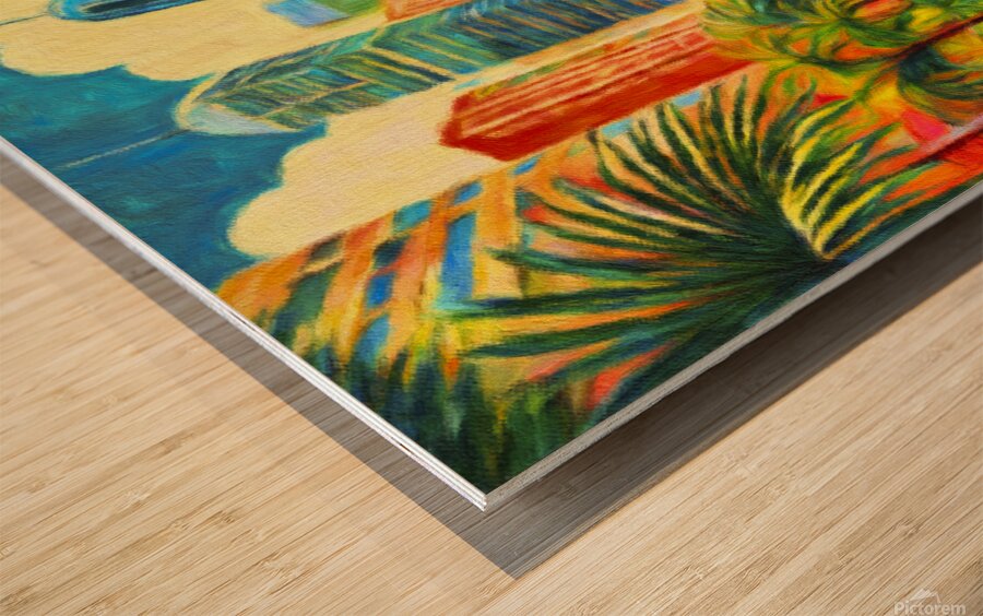 Modern City  Wood print