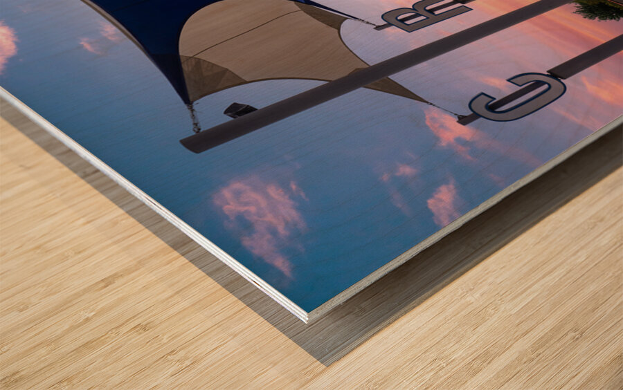 Centennial Park Sign in Wildwood Crest Sunrise Wood print