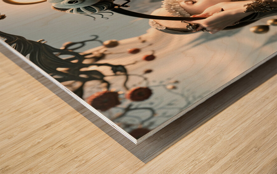 Contrasts and Connections  Wood print