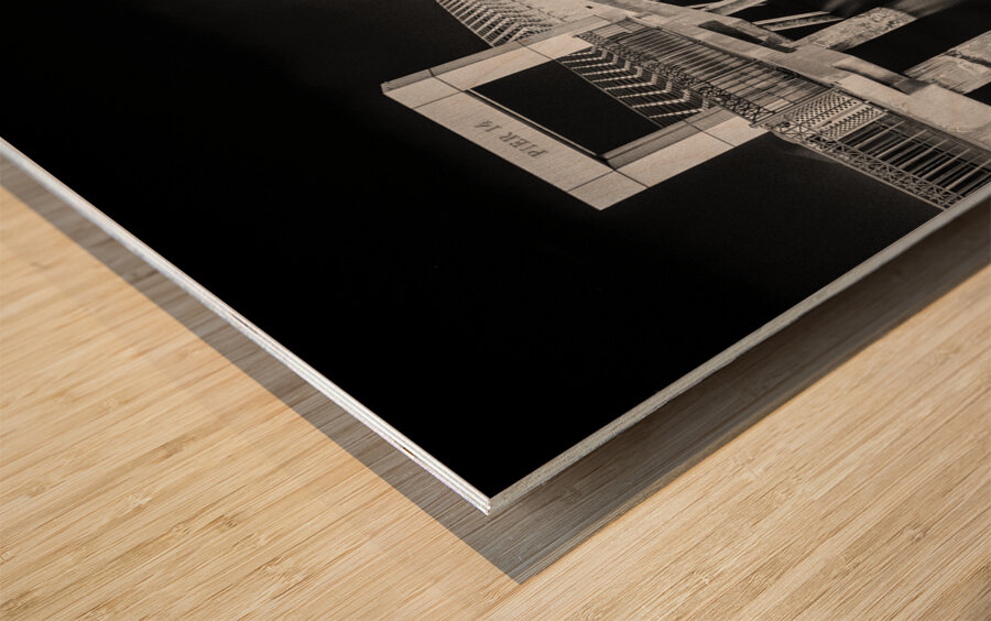 Night San Francisco Bay Wood print