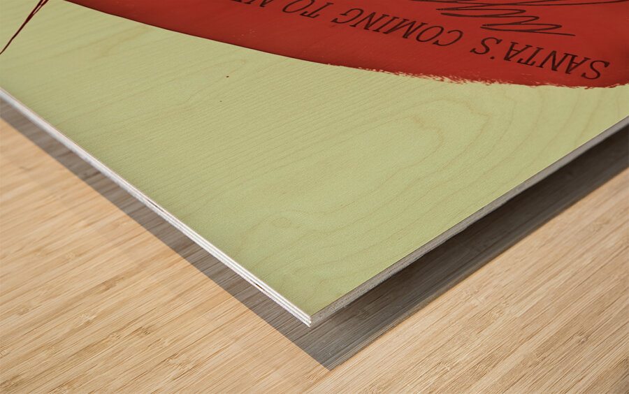 2024 Christmas Themed Decor Ideas | 1930s Santa Claus Art Wood print