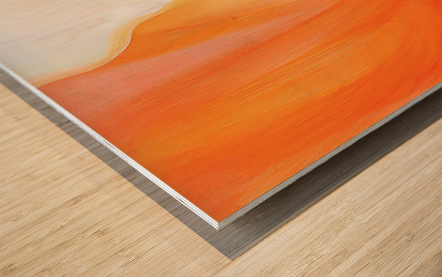 Orange Lily Wood print