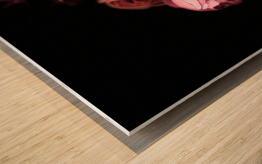 Portrait of Plants- Delicate Fabric Roses Wood print