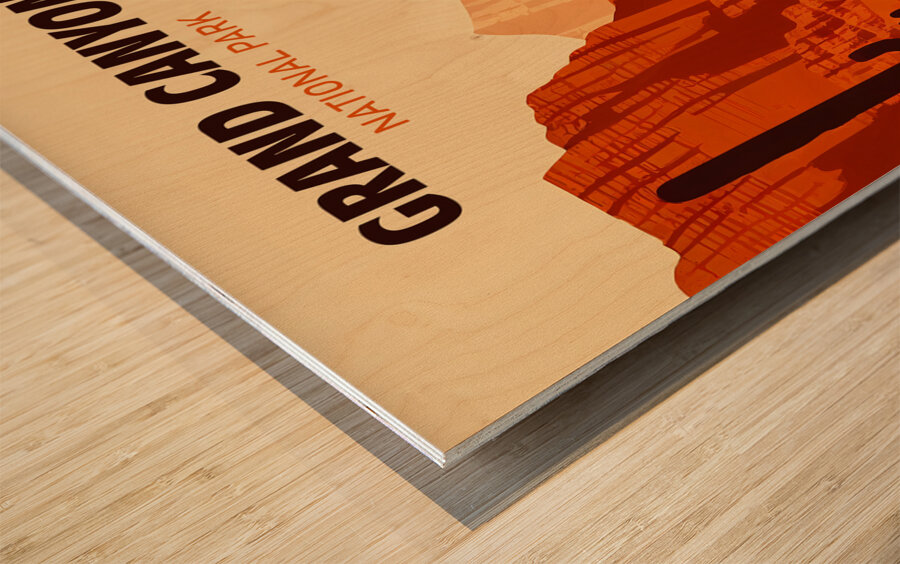 Grand Canyon National Park vintage travel poster Wood print