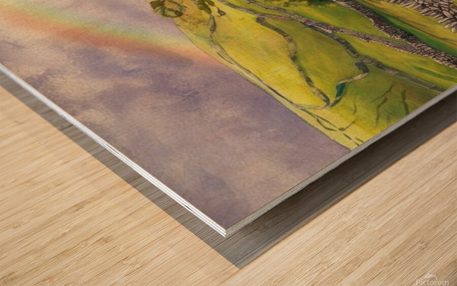 Whispers of the Emerald Isle: A Serene Irish Landscape  Wood print