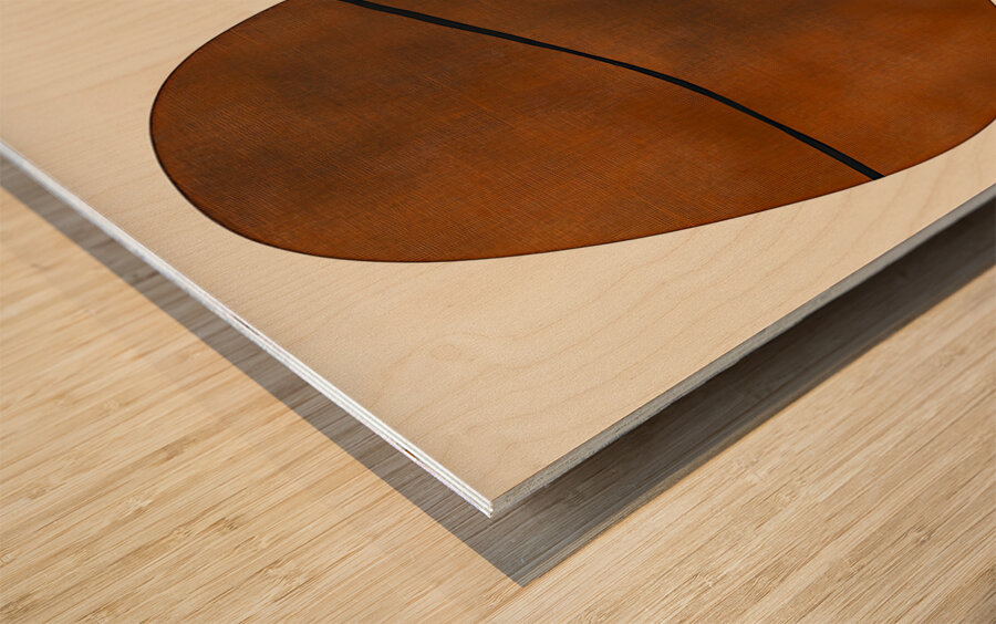 Neutral Abstract Brown Beige Cream Wood print