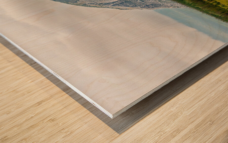 Road & Mountain Wood print