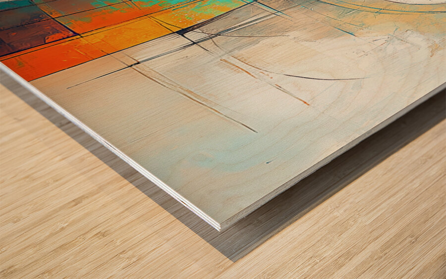 Abstract Composition One Wood print