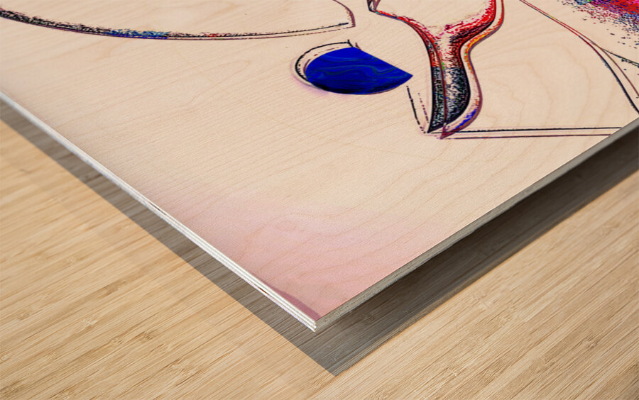 Mountain time. Wood print