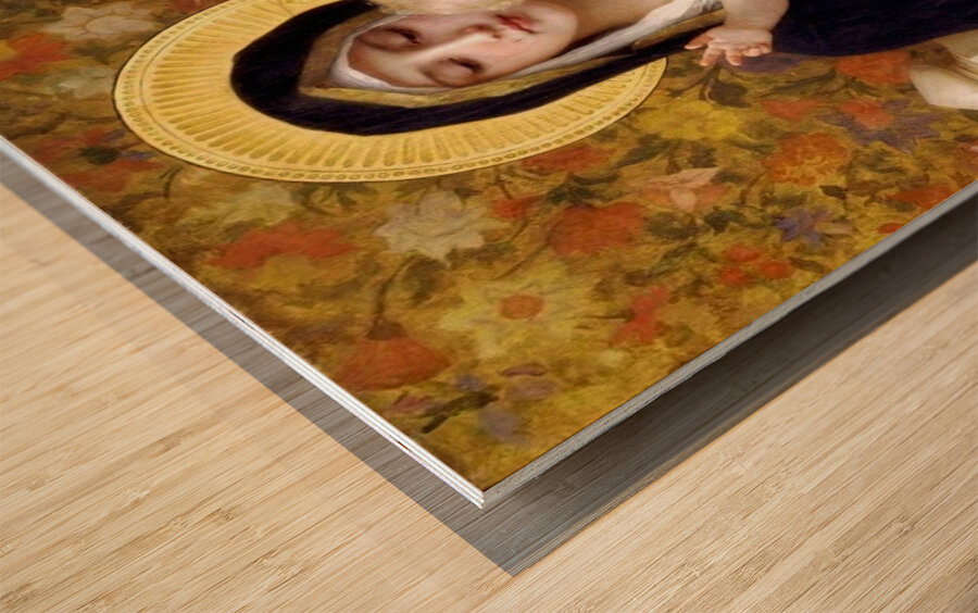 william-adolphe bouguereau - The Virgin of the Lilies . 1899 Wood print