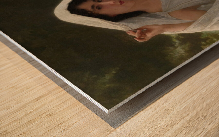 William Adolphe Bouguereau  - The Veil . 1898 Wood print