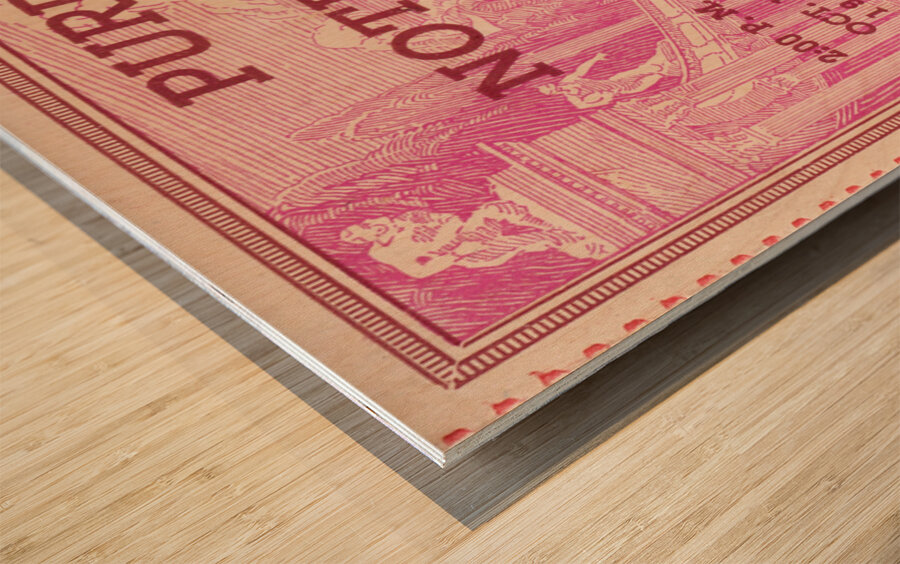 1934 Notre Dame vs. Purdue Football Ticket Art Wood print