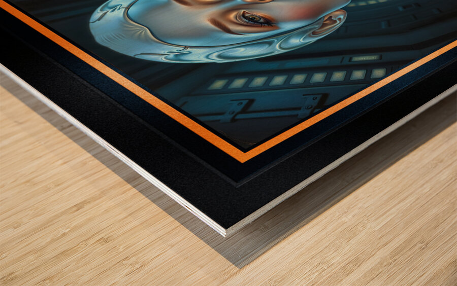 The Futuristic Beauty Aurelia Lysandra A Sculpted Vision of Timeless Elegance Captivating AI Concept Art by Xzendor7 Wood print