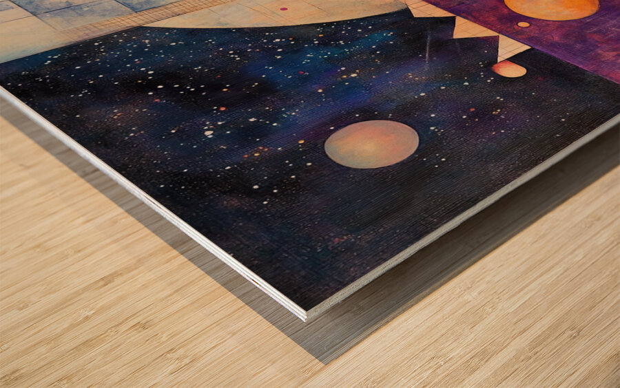 Celestial Echoes Y89N3Z 55 Wood print