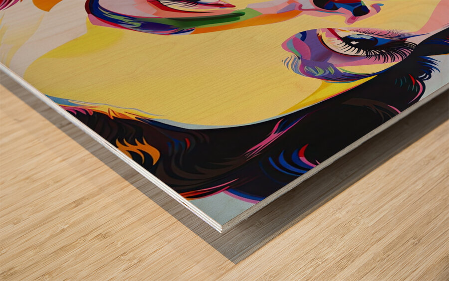 Chromatic Starlight Face H92N5Z 64 Wood print