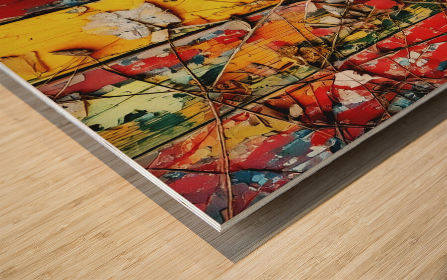 Side of the Barn in the Fall Impression sur bois