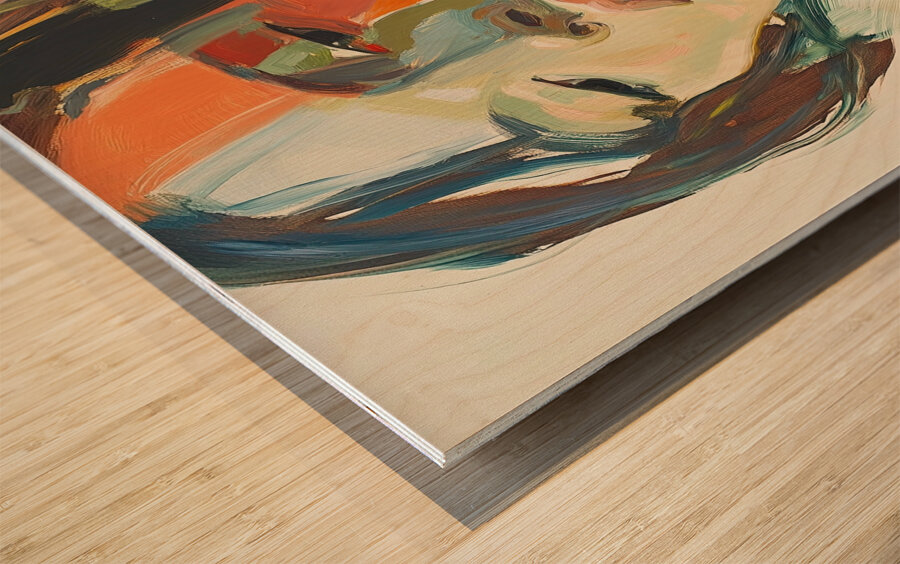 Contemplative Gaze Y59H2N 57 Wood print