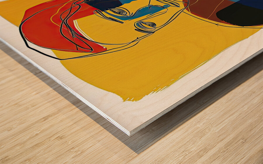 Contemplative Gaze Y59H2N 55 Wood print