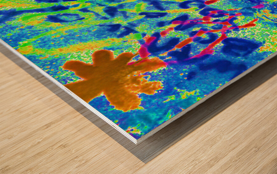  Abstract Wall Graffiti                                                                                               Wood print