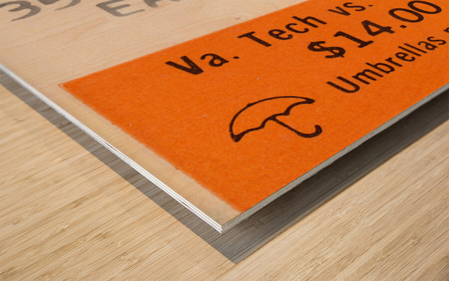 1984 Virginia Cavaliers at Virginia Tech Hokies Wood print