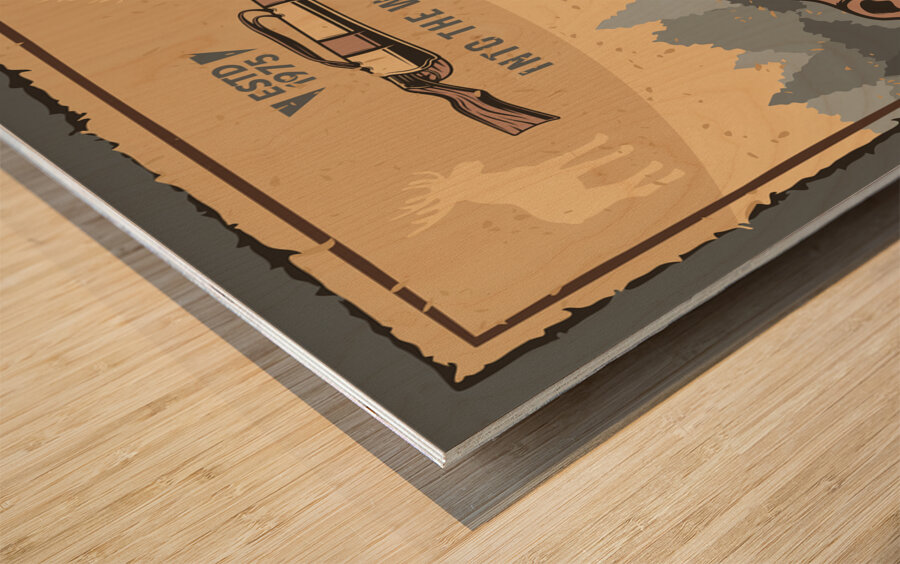 Hunting club. b Wood print