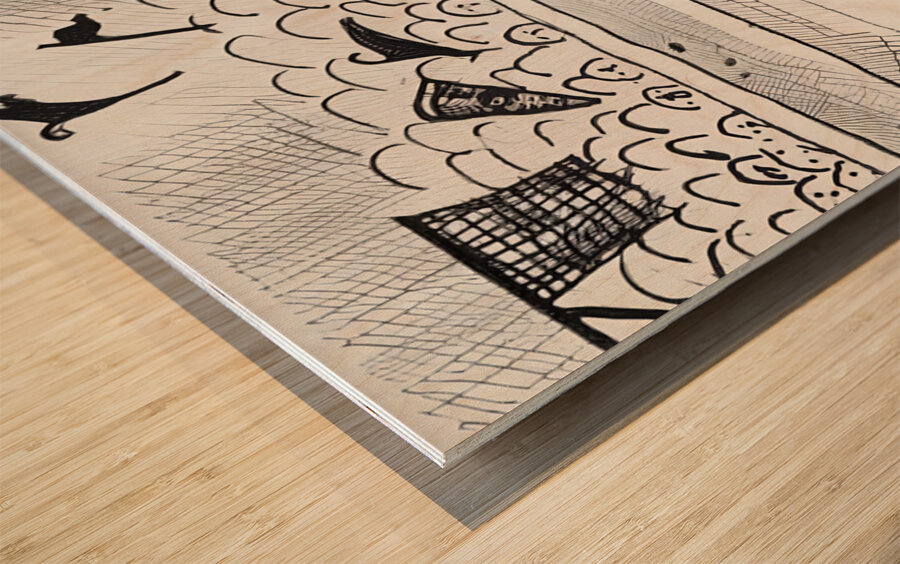 1928 Basketball Art Wood print