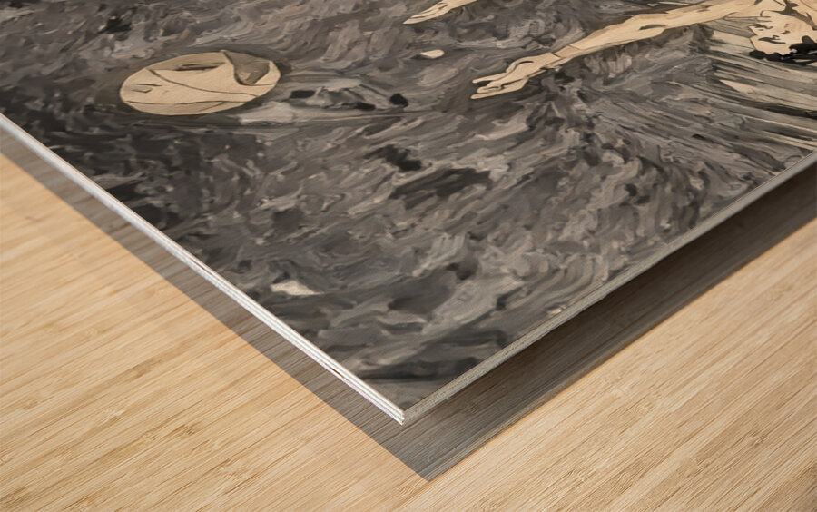 1949 Basketball Flip Shot Wood print