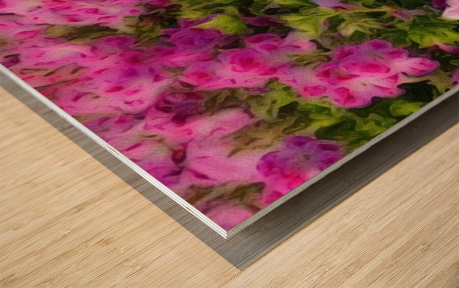 pink pansies2 Wood print