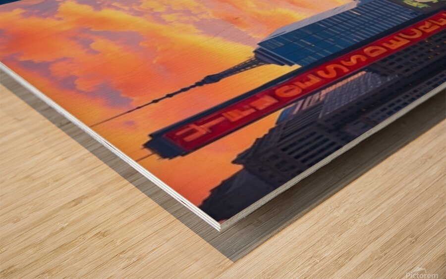 Times Square Wood print