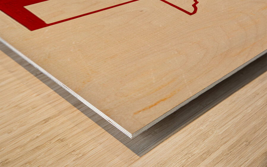 1970s OU Were Still On Top of Texas Art Wood print