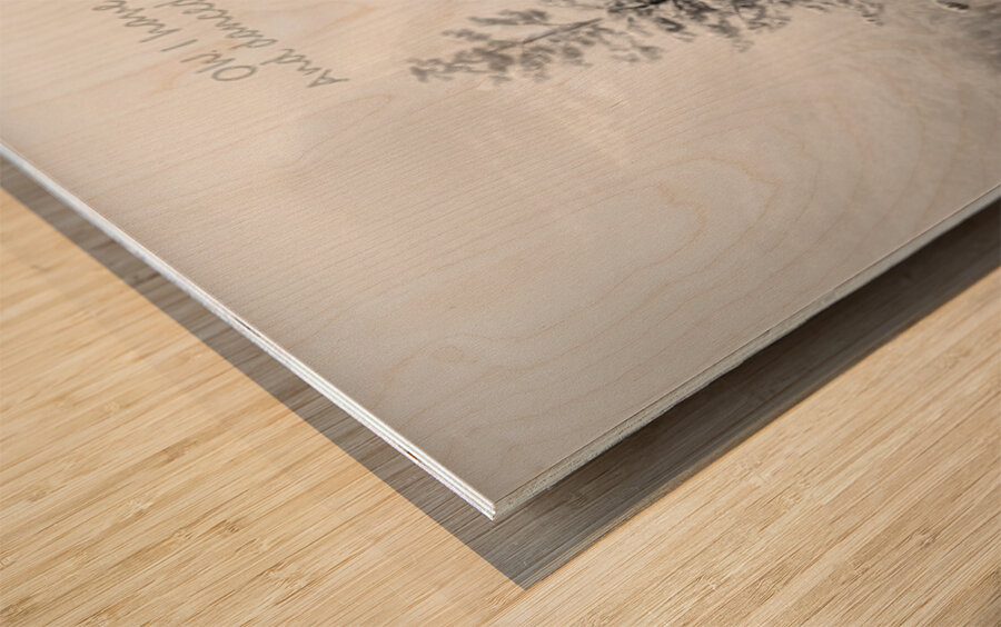 Laughter Silvered Wings Wood print