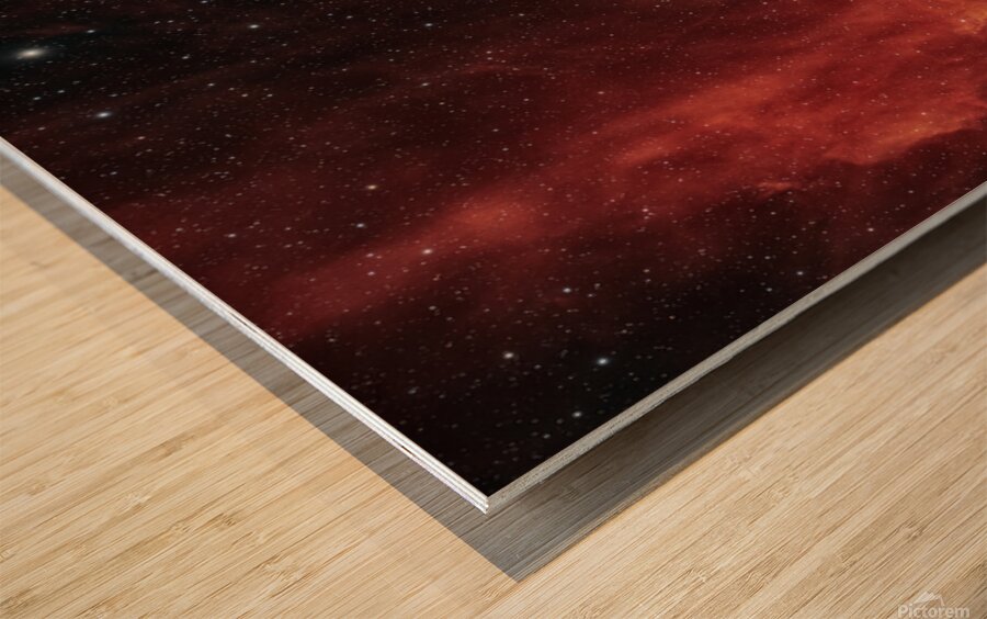 Flaming Star Nebula Wood print