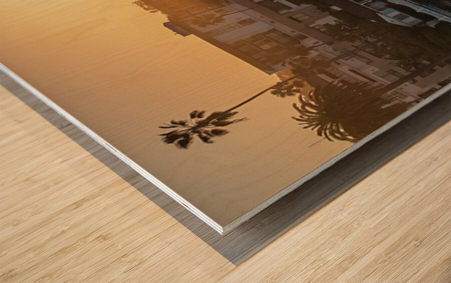 La Jolla Bishops School Bell Tower Sunrise Wood print