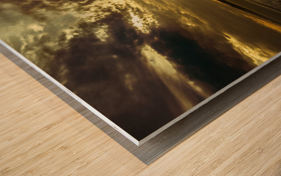 Myrtle Beach Intracoastal Waterway Sunset Wood print